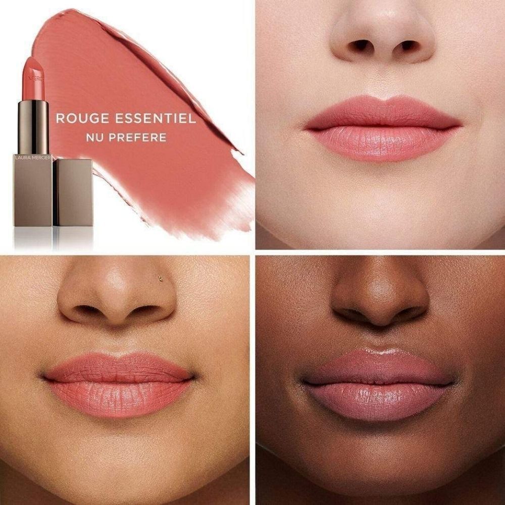 Laura Mercier Rouge Essential Travel Size Lipstick in Nu Prefere Nude Pink Brown